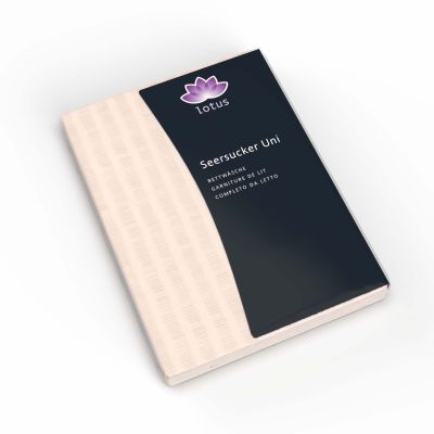 Lotus Bettwäsche Satin Seersucker uni Perlrosa