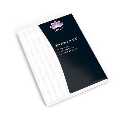 Lotus Bettwäsche Satin Seersucker uni Weiss