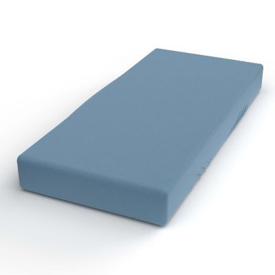 Lotus Satin Spannbetttuch Blau
