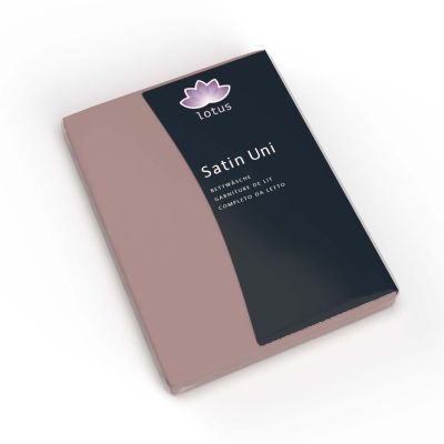 Lotus Satin Spannbetttuch Mauve